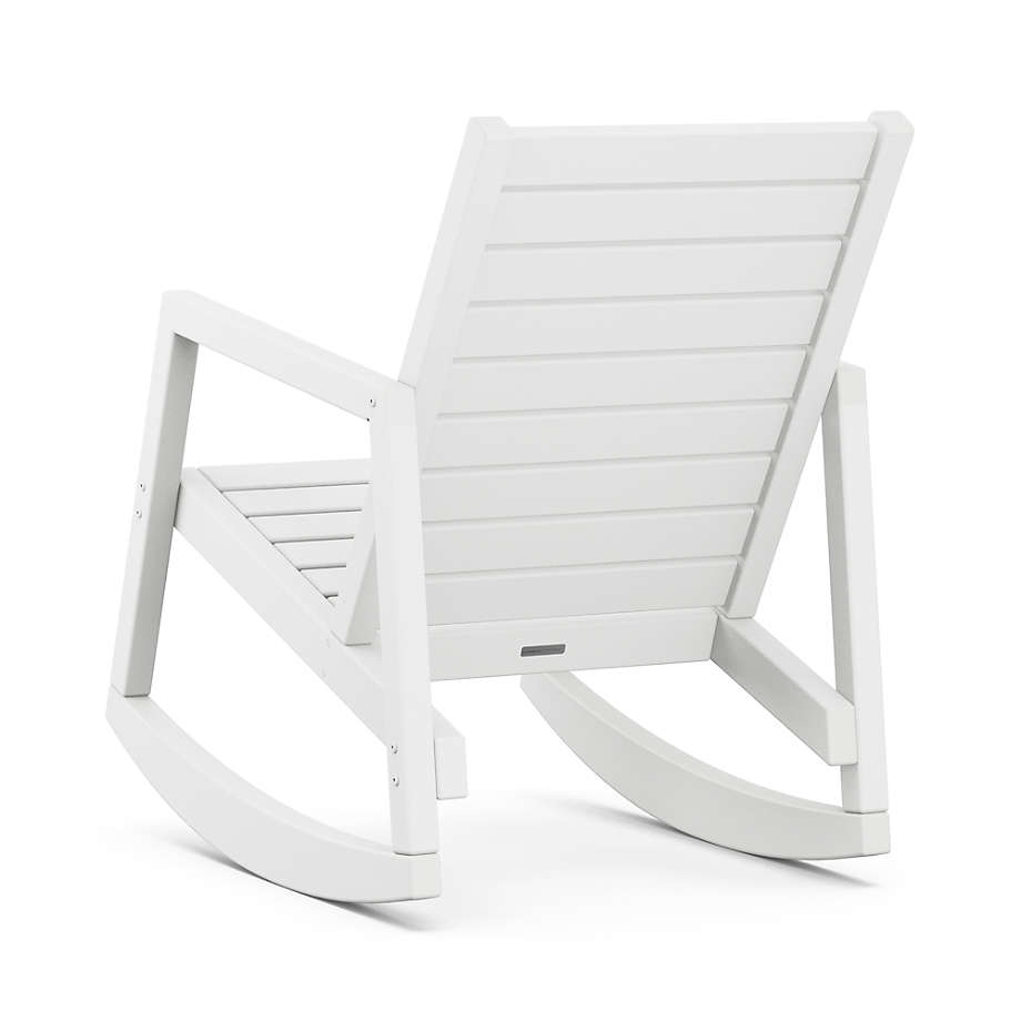 White vinyl sales rocking chair