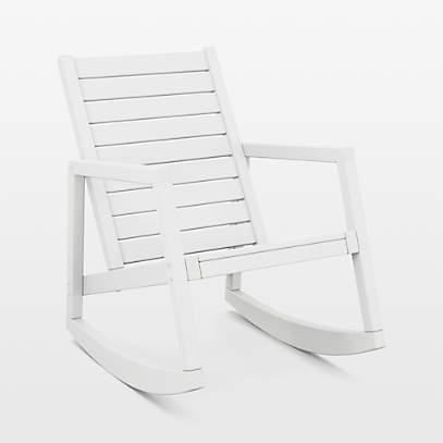 White modern deals rocking chair