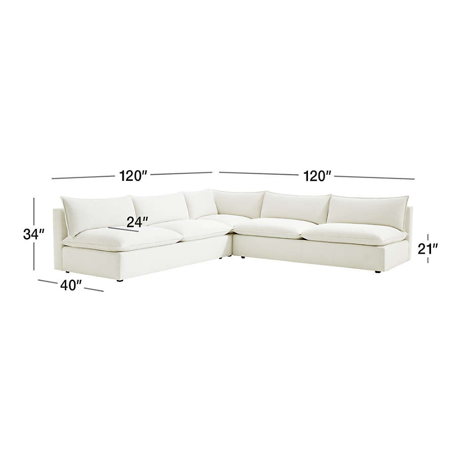 View Lotus Deep Modular 3-Piece L-Shaped Sectional Sofa - image 5 of 12