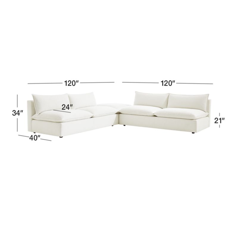 View Lotus Deep Modular 3-Piece Sectional Sofa - image 2 of 7