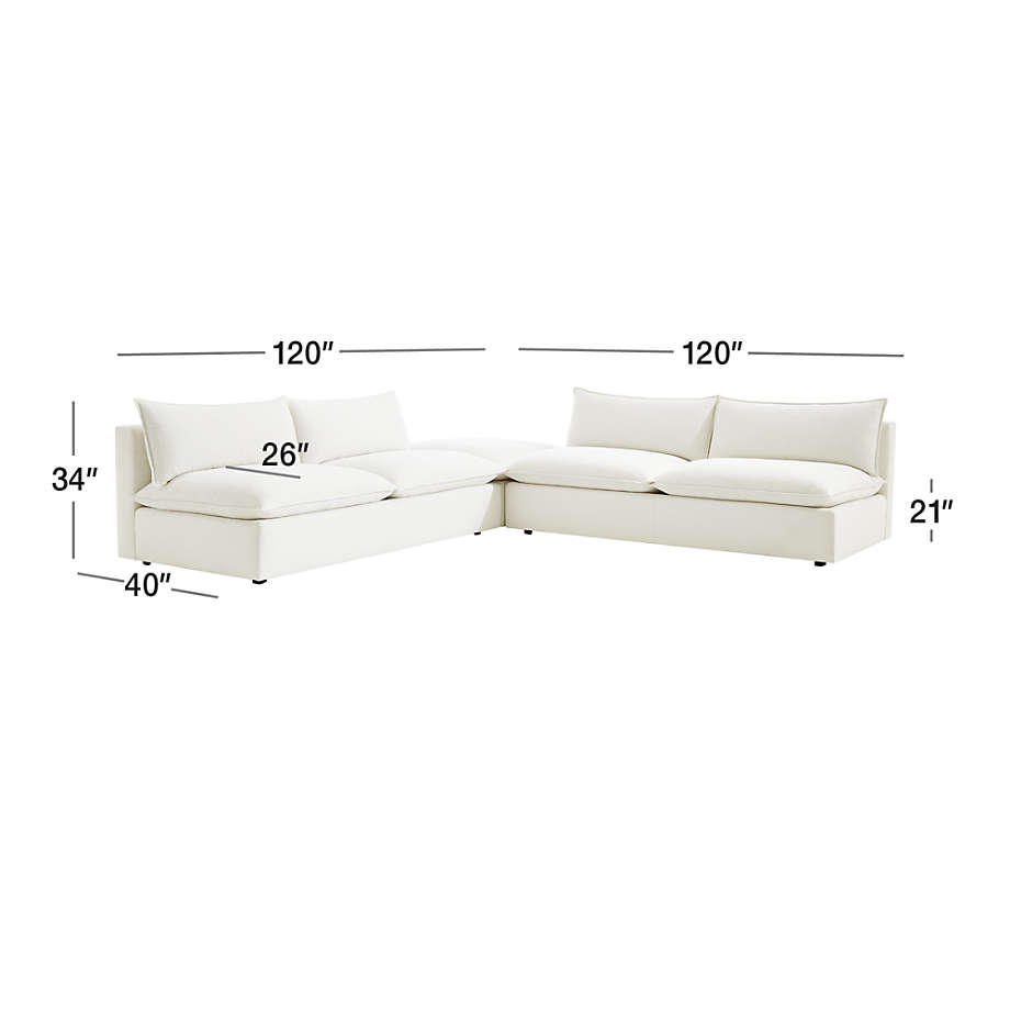 View Lotus Deep Modular 3-Piece Sectional Sofa - image 3 of 8