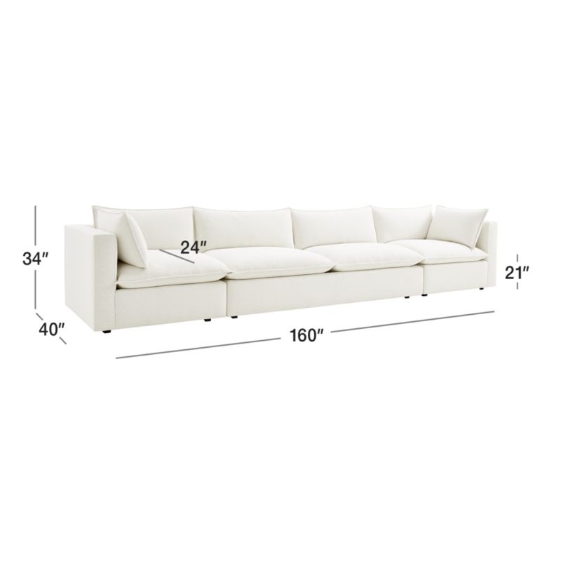 View Lotus Deep Modular 3-Piece Extra Long Sofa Sectional - image 2 of 7