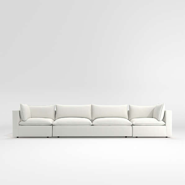 Extra Long Sofas Crate And Barrel, Extra Long Leather Sectional Sofa