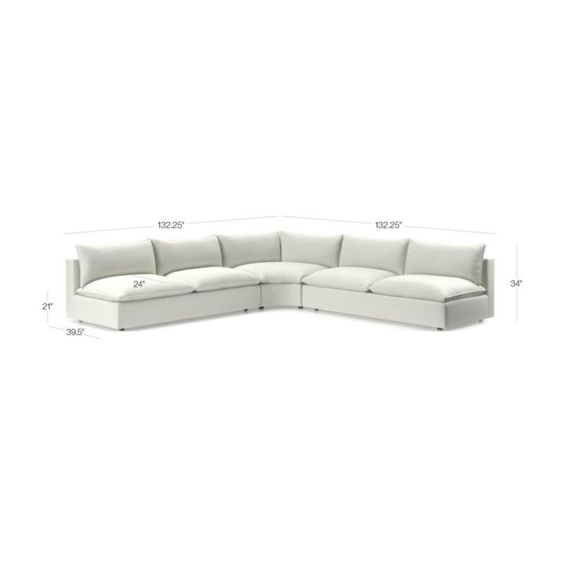 View Lotus Deep 3-Piece Wedge Sectional Sofa - image 2 of 11