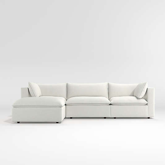 Lotus Deep 4-Piece Reversible Sectional Sofa with Ottoman