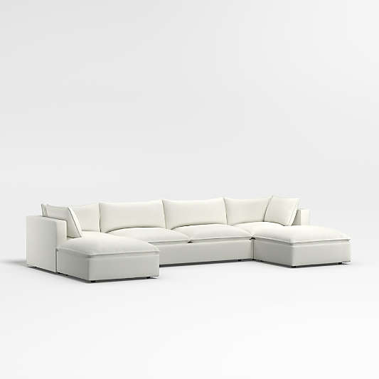 Lotus Deep 5-Piece Sectional Sofa with Ottomans