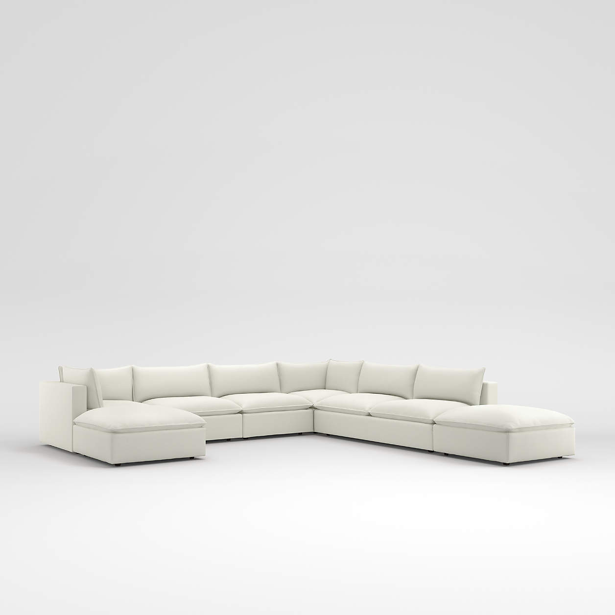 Lotus Deep Modular 7Piece Sectional Sofa + Reviews Crate & Barrel