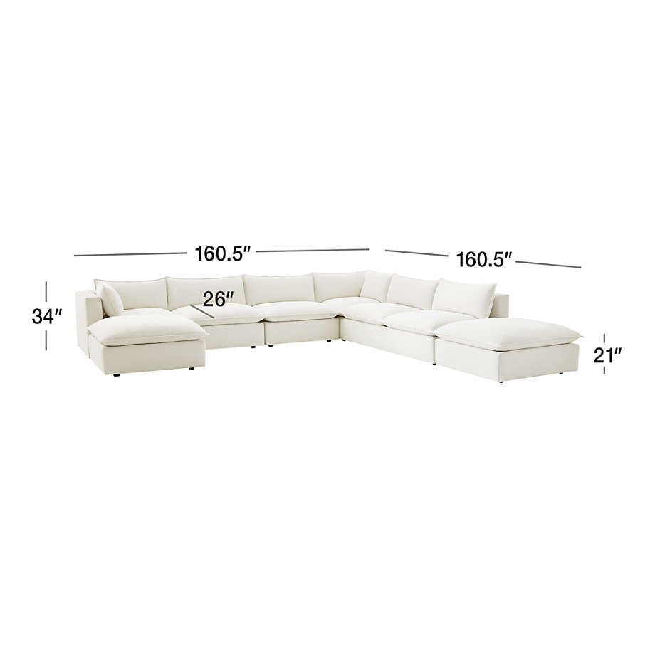 View Lotus Deep Modular 7-Piece Sectional Sofa - image 4 of 9