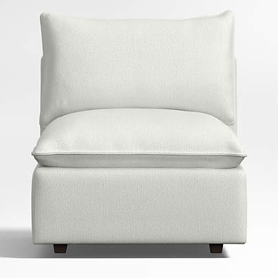 Lotus Modular Armless Chair Sectional Piece