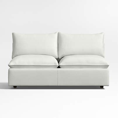 Lotus Modular Armless Loveseat Sectional Piece