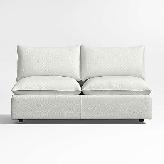 Lotus Modular Armless Loveseat Sectional Piece