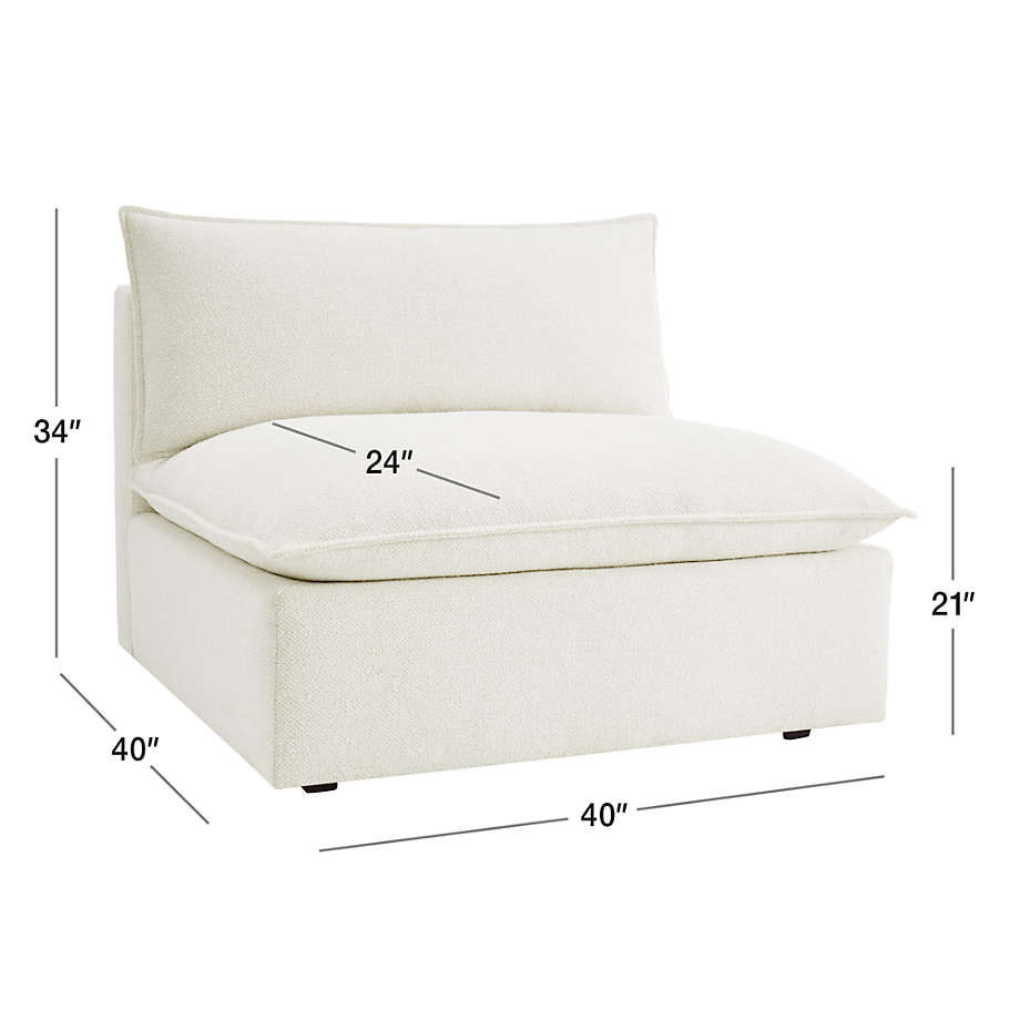 View Lotus Deep Modular Armless Chair - image 5 of 6