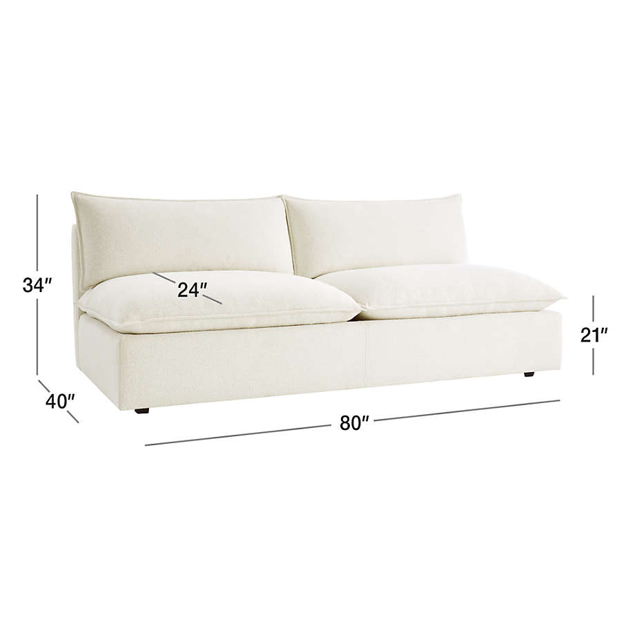 View Lotus Deep Modular Armless Loveseat - image 7 of 7