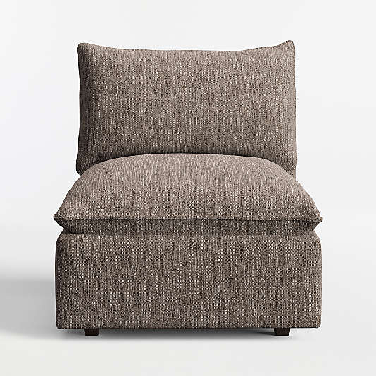 Lotus Modular Armless Chair Sectional Piece