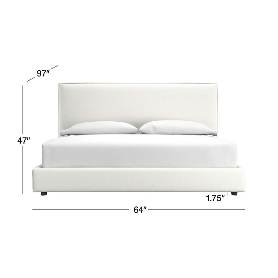 View Lotus Upholstered King Bed with 41" Headboard - image 2 of 10