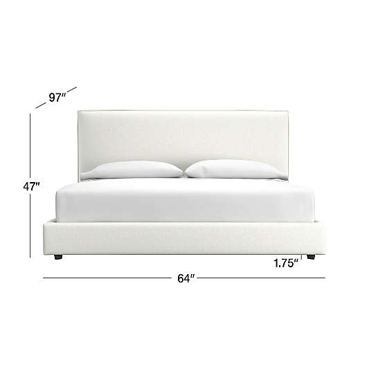 Lotus Upholstered California King Bed with 41" Headboard