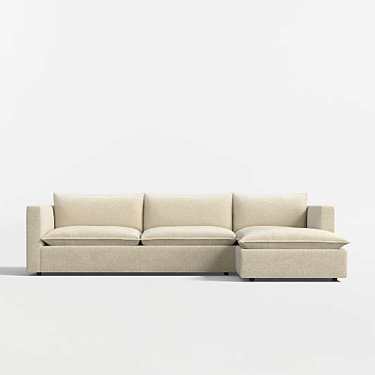 Lotus Deep Modular 2-Piece Sectional Sofa with Chaise Lounge