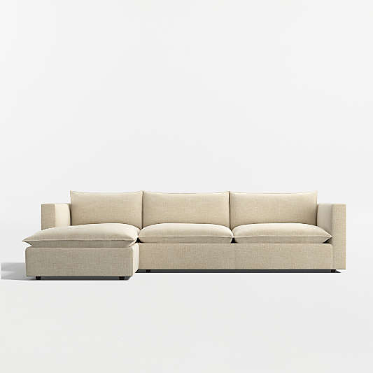 Lotus Deep Modular 2-Piece Sectional Sofa with Chaise Lounge