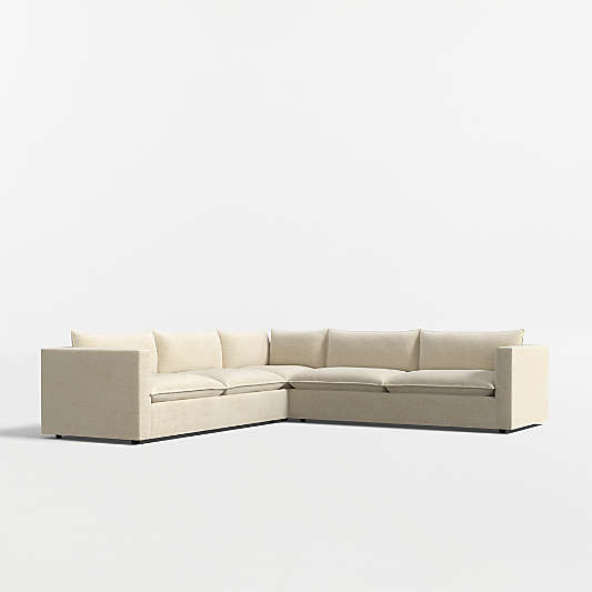 Lotus Deep Modular 3-Piece L-Shaped Sectional Sofa
