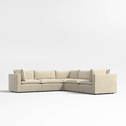 Lotus Deep Modular 5-Piece L-Shaped Sectional Sofa