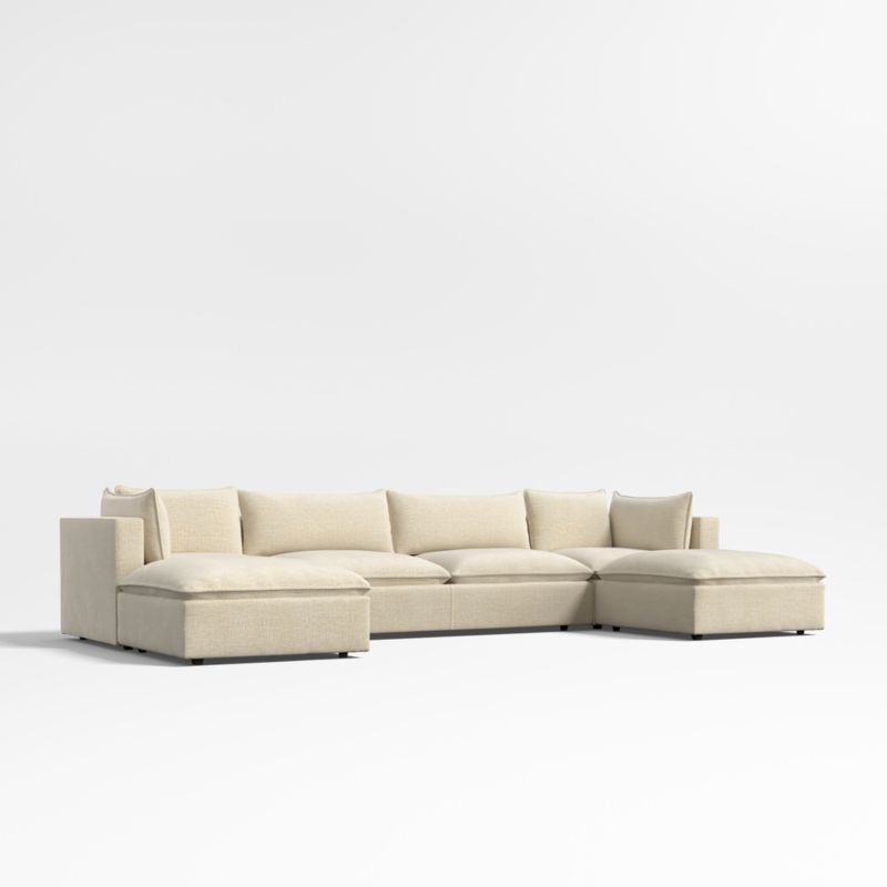 Lotus Deep Modular 5-Piece Sectional Sofa with Ottomans - image 3 of 7