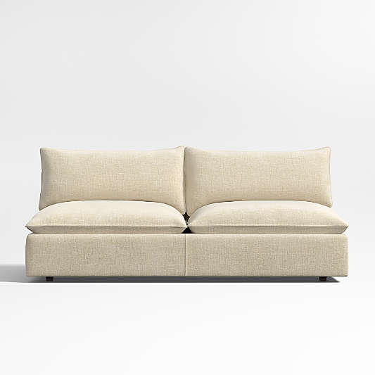 Lotus Deep Modular Armless Loveseat Sectional Piece