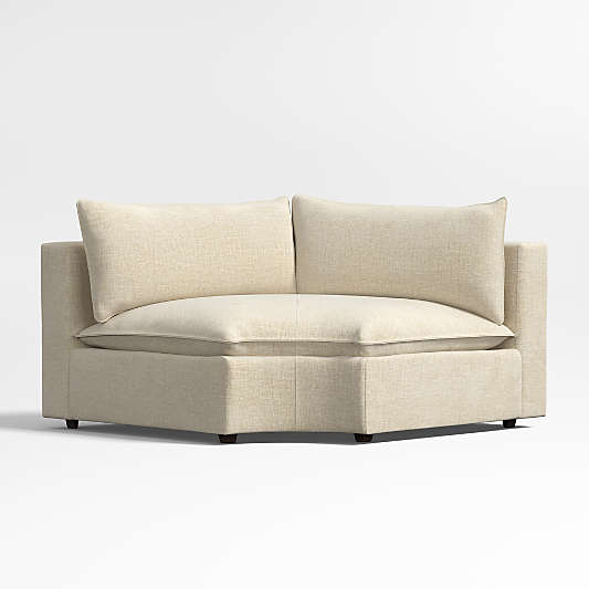 Lotus Deep Modular Curved Wedge Chair Sectional Piece