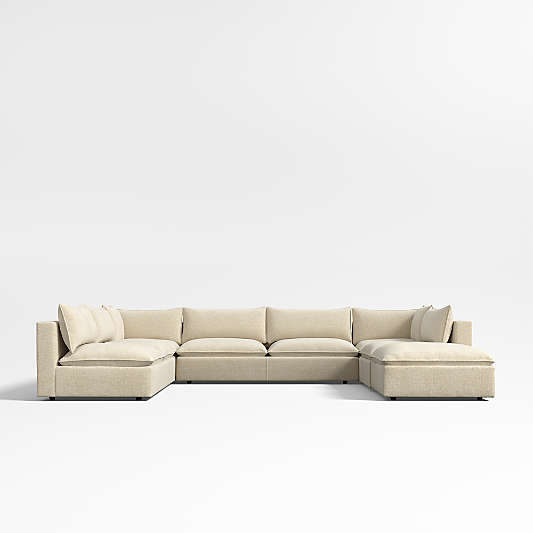Lotus Deep Modular 6-Piece U-Shaped Sectional Sofa