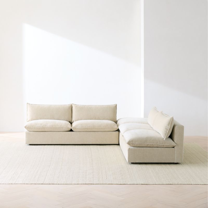 Lotus Deep Modular 3-Piece L-Shaped Sectional Sofa with Ottoman - image 2 of 10