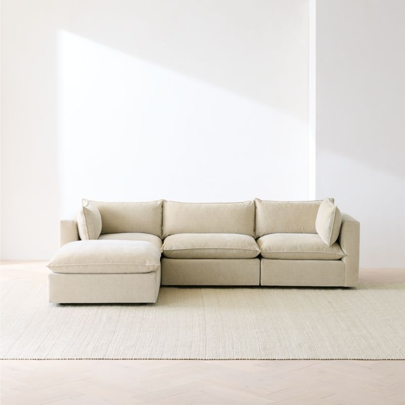 Lotus Deep Modular 4-Piece Reversible Sectional Sofa with Ottoman - image 2 of 15