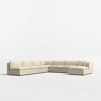 Lotus Deep Modular 6-Piece U-Shaped Sectional Sofa