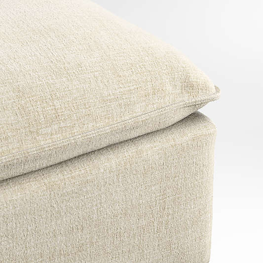 Lotus Deep Modular 4-Piece L-Shaped Armless Sectional Sofa with Ottoman