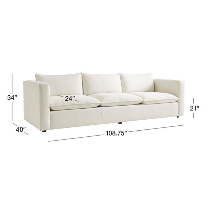 View Lotus Deep Grande Sofa 109" - image 3 of 14