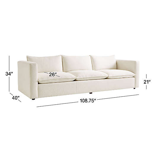 Lotus Deep Grande Sofa 109"