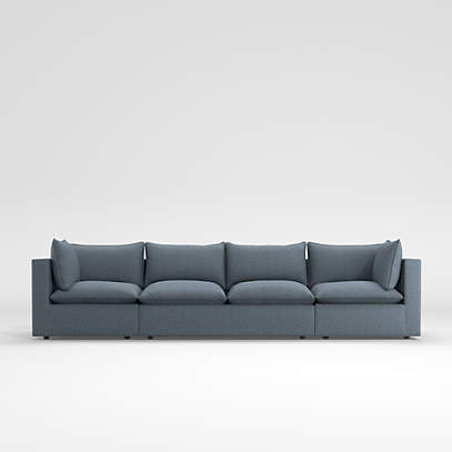 3 Piece Extra Long Low Sofa Sectional, Extra Long Sofa Bed