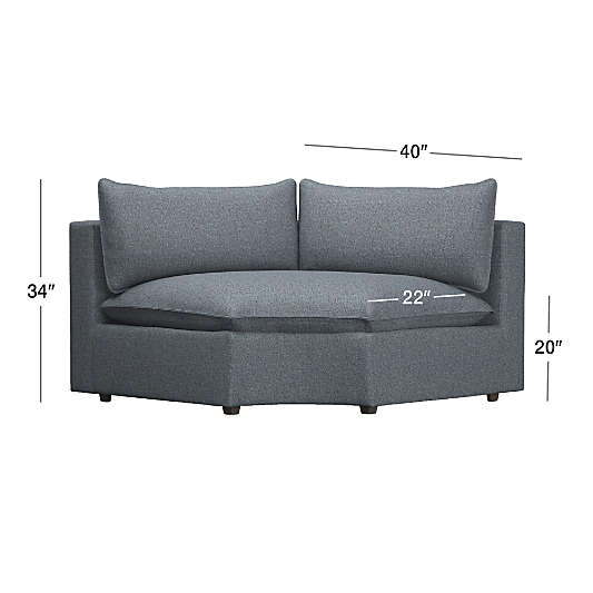 Lotus Curved Wedge Chair Sectional Piece