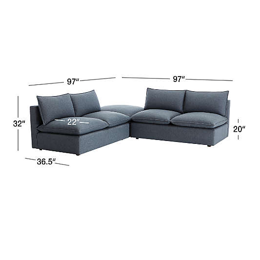 Lotus Modular 3-Piece Sectional Sofa