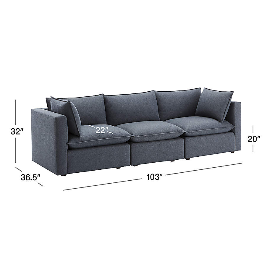 Crate and barrel on sale lotus modular sectional