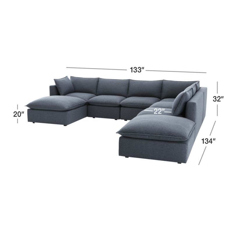 View Lotus Modular 7-Piece Sectional Sofa - image 2 of 10