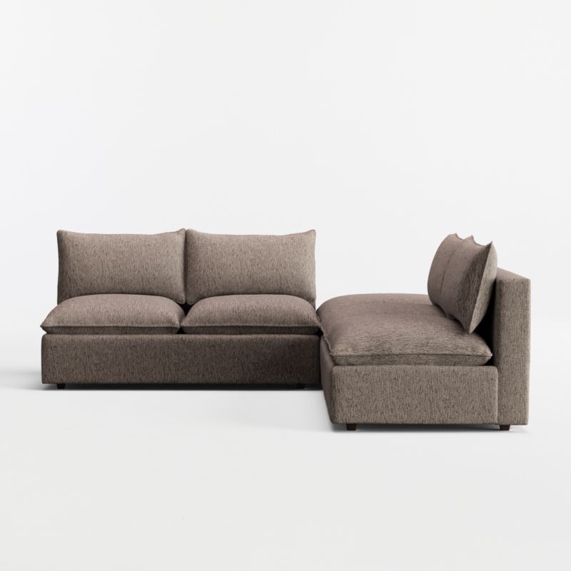 Lotus Modular 3-Piece L-Shaped Armless Sectional Sofa with Ottoman - image 11 of 11