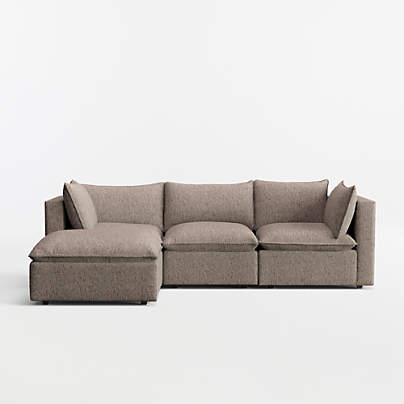 Lotus Modular 4-Piece Reversible Sectional Sofa with Ottoman