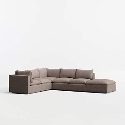 Lotus Modular 5-Piece L-Shaped Sectional Sofa with Ottoman