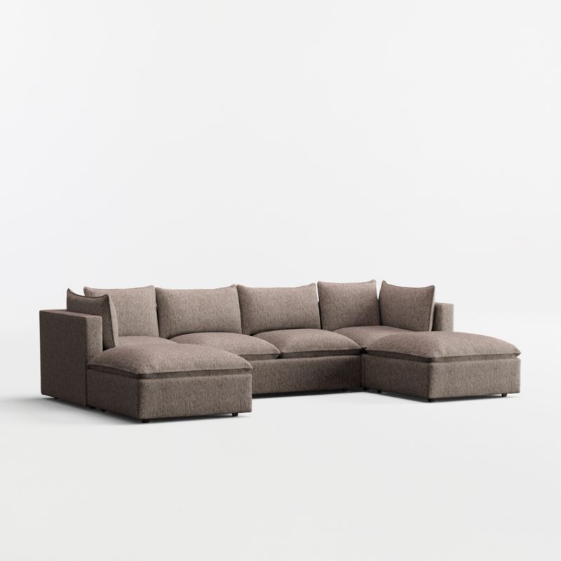 Lotus Modular 5-Piece U-Shaped Sectional Sofa with Double Ottoman - image 9 of 9