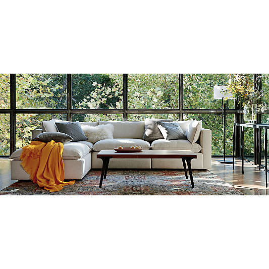 Lotus Modular 5-Piece U-Shaped Sectional Sofa with Double Ottoman