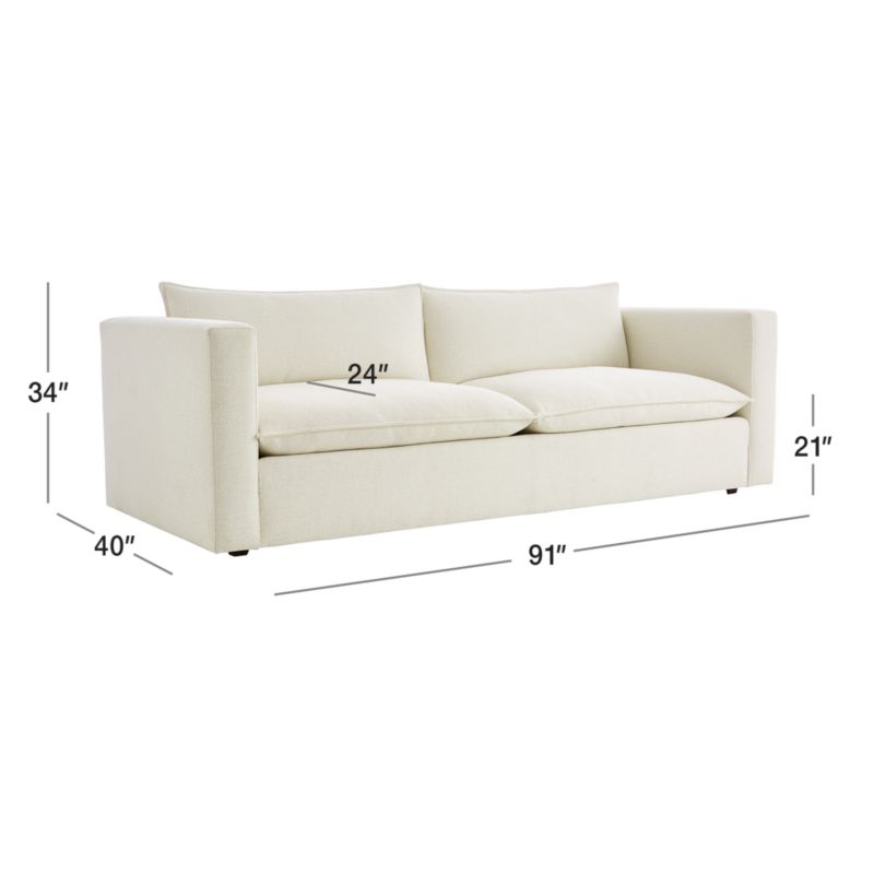 View Lotus Deep Sofa 91" - image 3 of 19