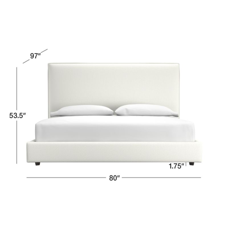 View Lotus Upholstered California King Bed with 53.5" Headboard - image 3 of 6