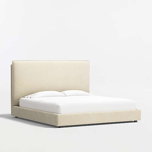 Lotus Upholstered King Bed with 53.5" Headboard