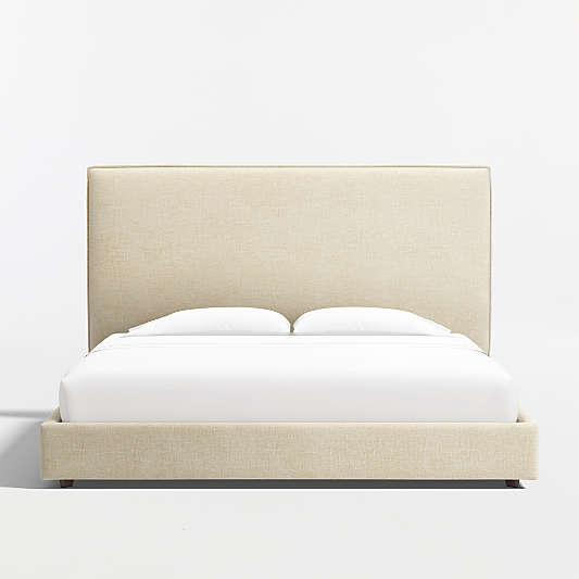 Lotus Upholstered King Bed with 53.5" Headboard