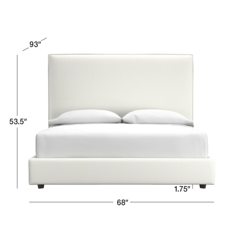 View Lotus Upholstered Queen Bed with 53.5" Headboard - image 3 of 6