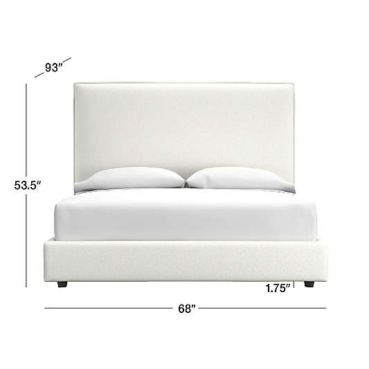 Lotus Upholstered Queen Bed with 53.5" Headboard